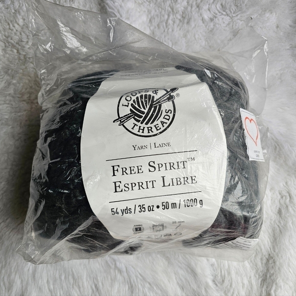 NIB Loops and Threads Free Spirit Yarn | Charcoal - Picture 1 of 3